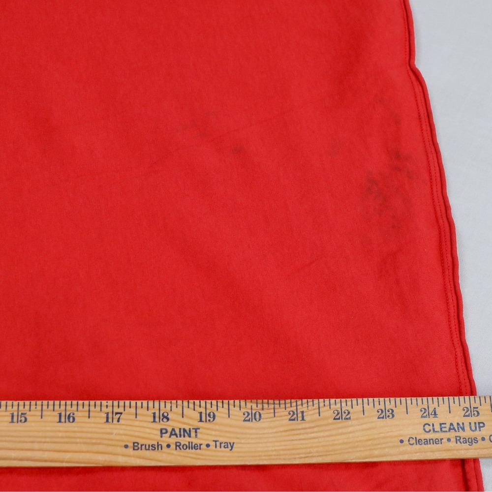 We The Free Long Sleeve T-Shirt Womens Medium Red Oversized Raw Hem Cotton Tee - Picture 13 of 13